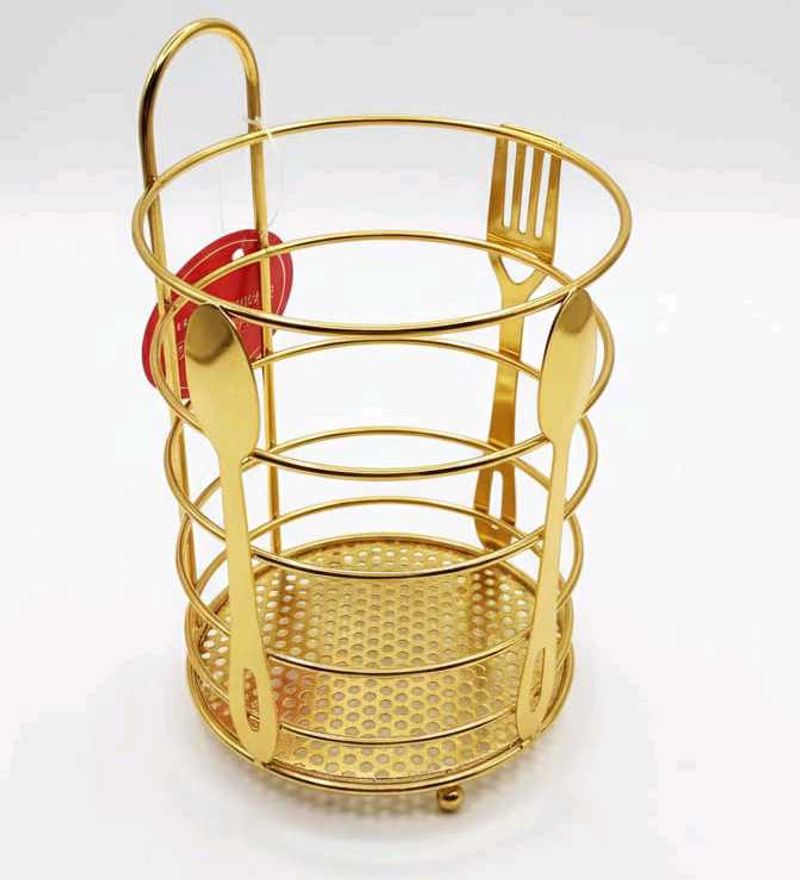 Stylish Gold Utensil Holder