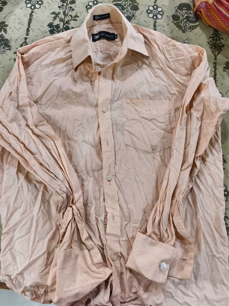 Peach Dress Shirt - Picaso Brand