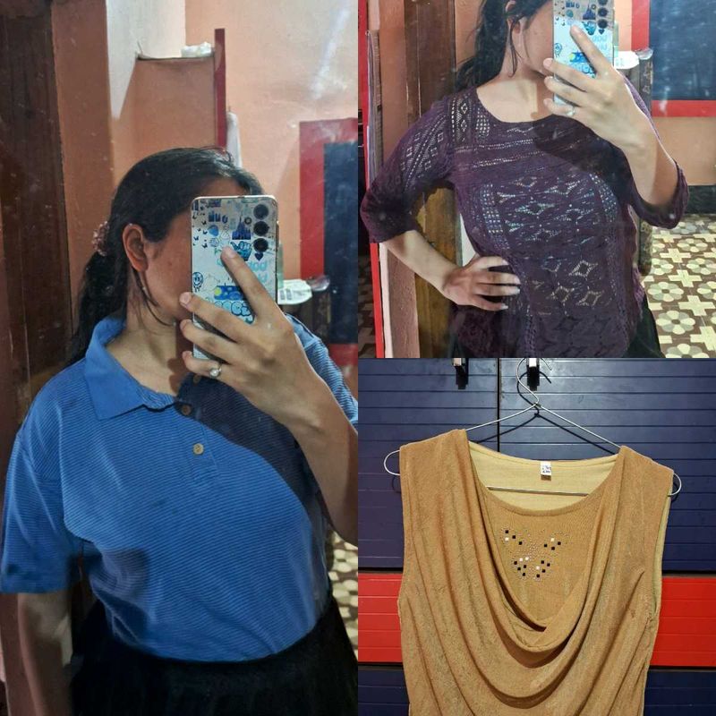 Combo Of 3 Fresh Tops And Tshirt