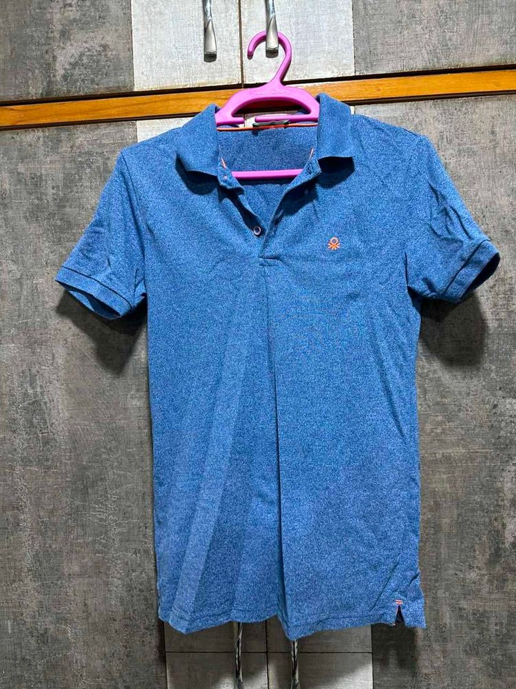 United colour of Benetton Blue Polo T-Shirt
