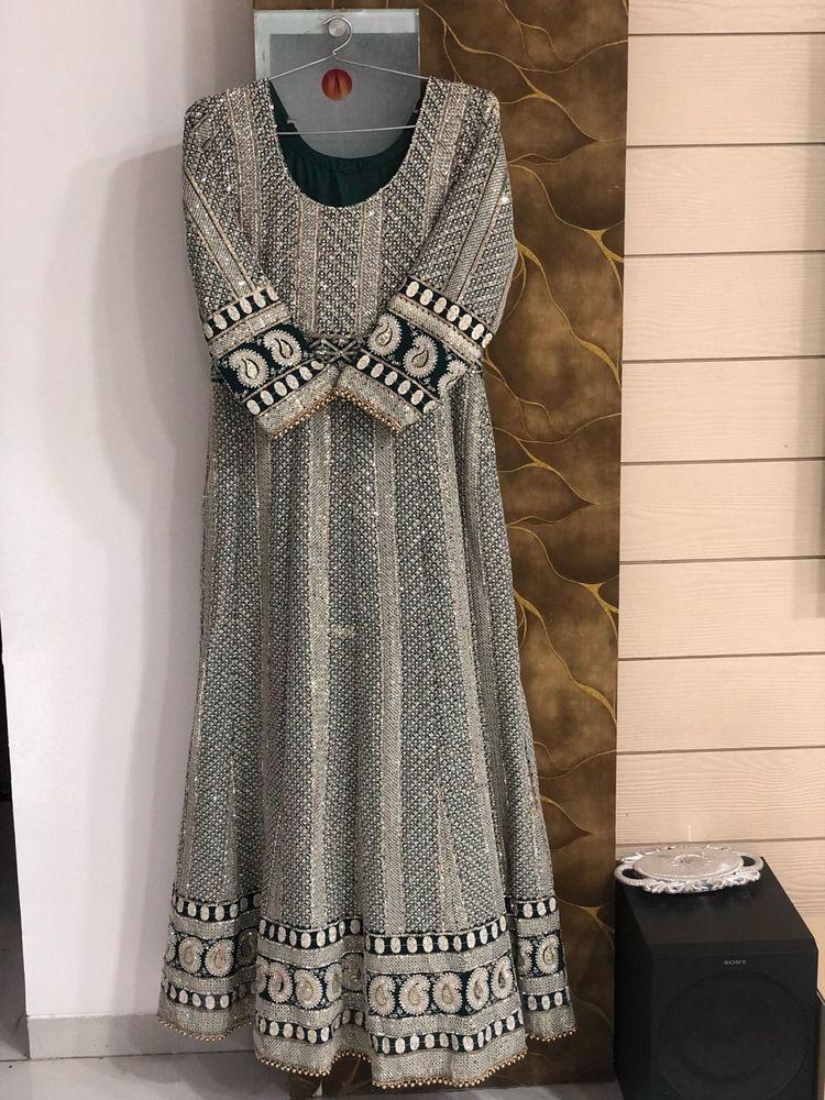 Exquisite Sequin Embroidered Anarkali Dress