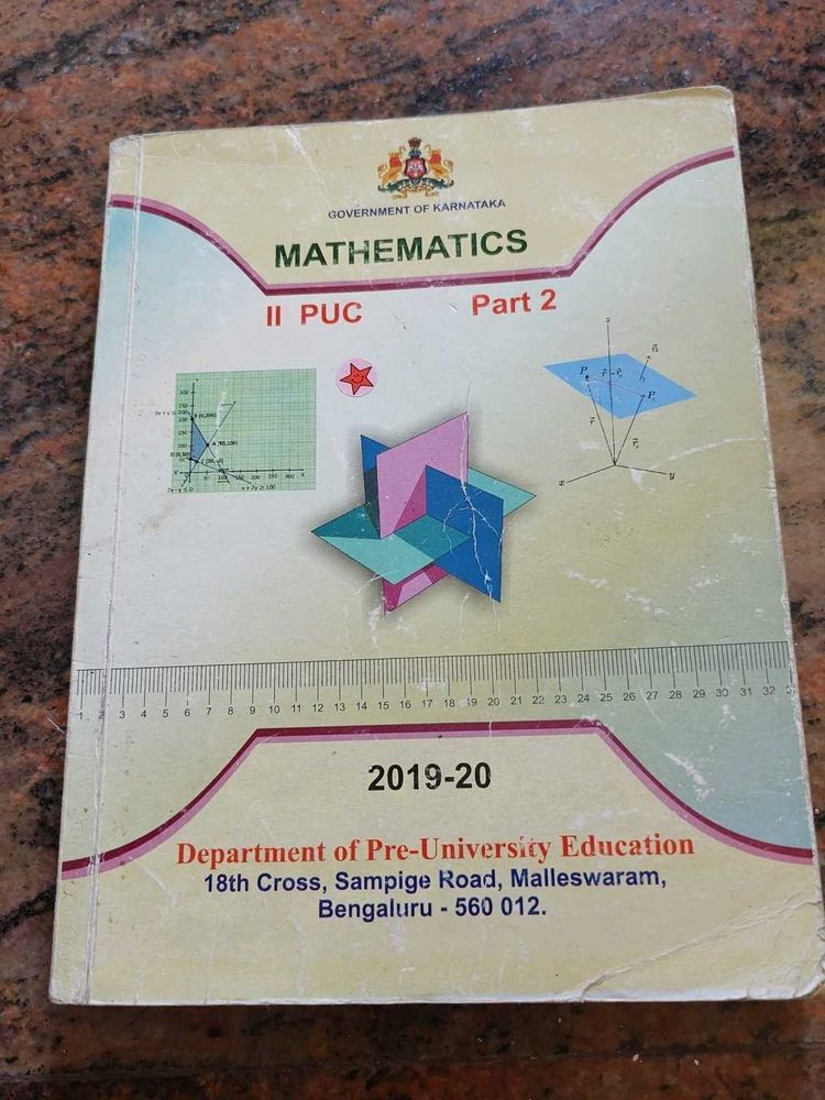 II PUC Mathematics Part 2 Textbook