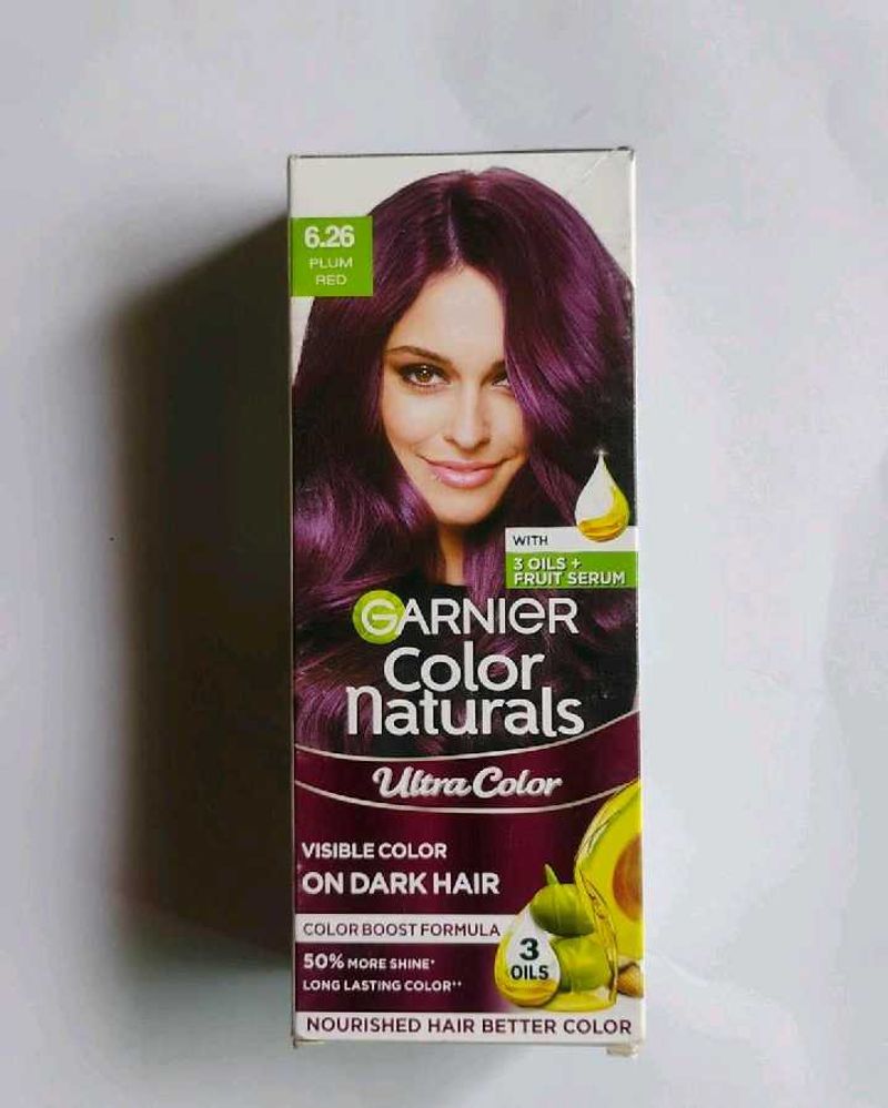 Garnier hair colour plum red