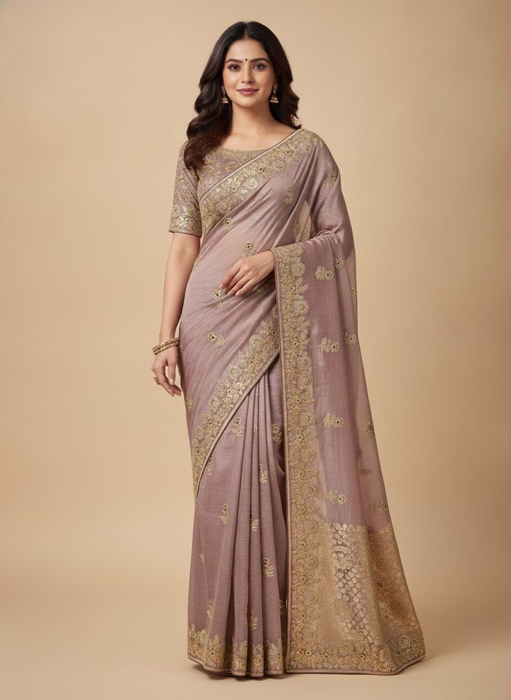 Elegant Embroidered Saree