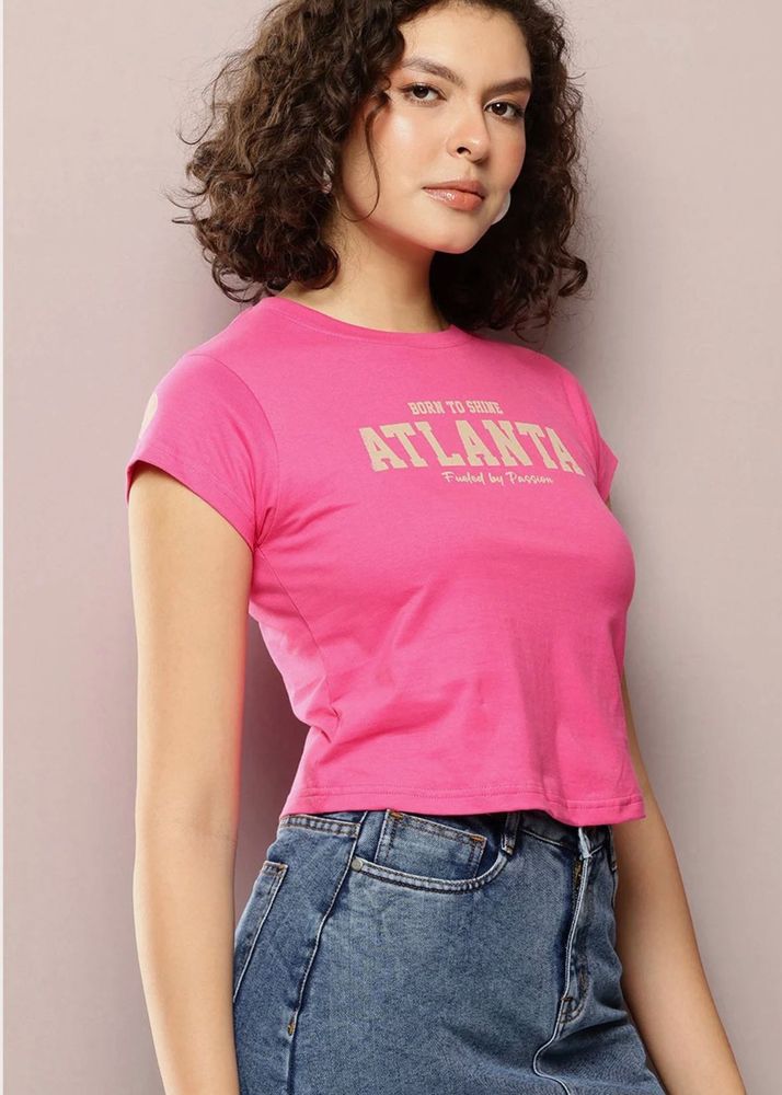 Hot Pink Atlanta Graphic T-Shirt