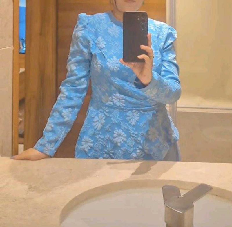 Beautiful Blue Floral Dress