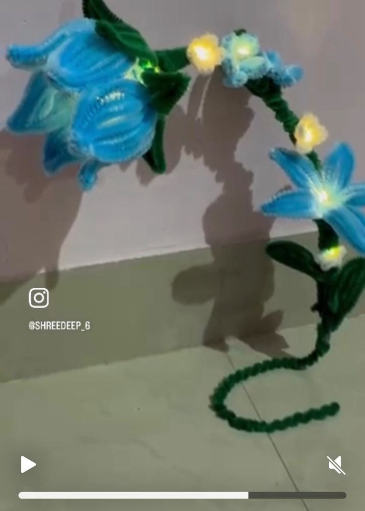 Beautiful Blue Flower String Lights