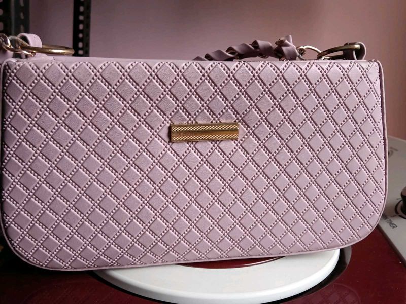 Chic Quilted Lavender Clutch Bag