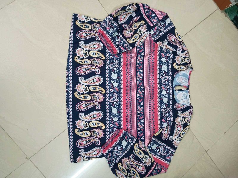 Boho Paisley Print Kurta