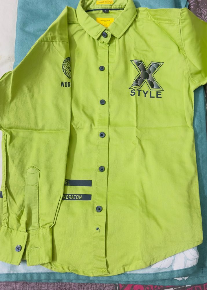 Set Of Light Green and Maroon Shirts