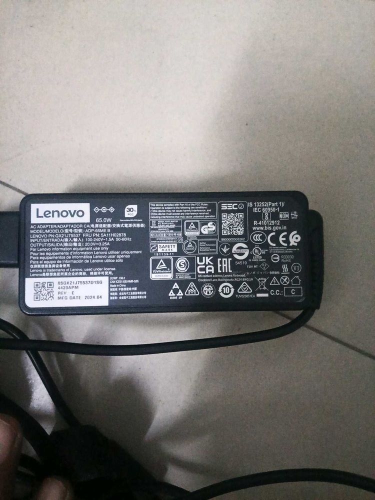 Lenovo Laptop Charger 65W