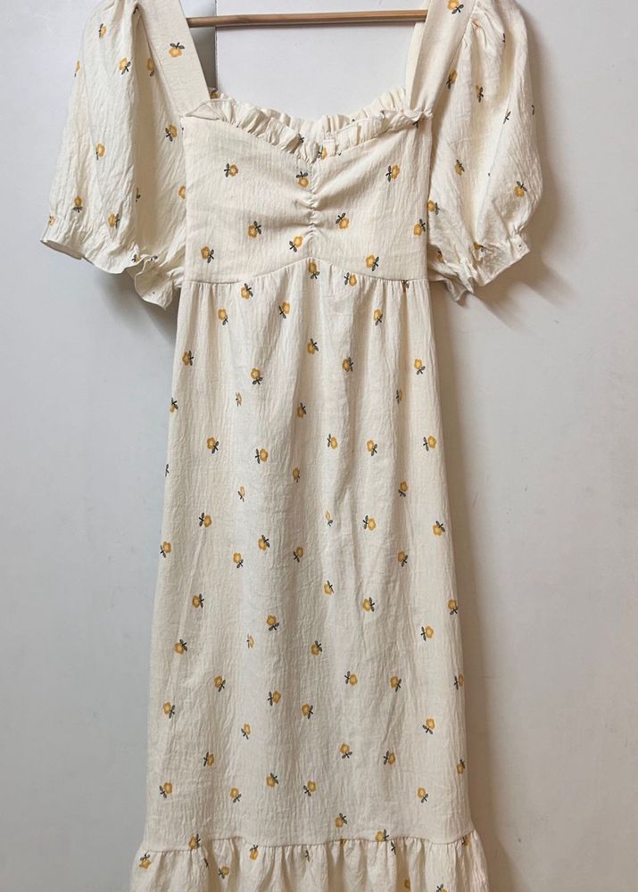 coquette Floral Midi Dress