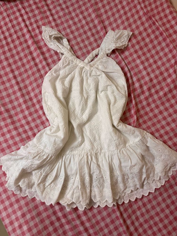 White Broderie Anglaise Mini Dress