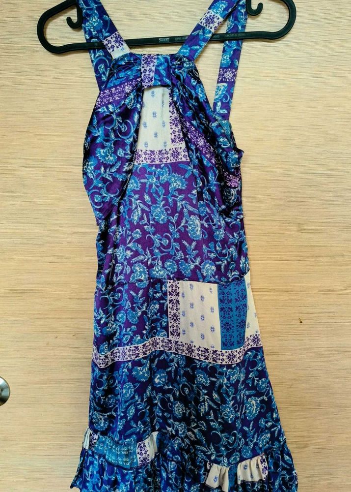Ruffled Satin Dress