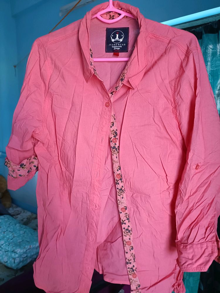 Peach Ladies Shirt L Size