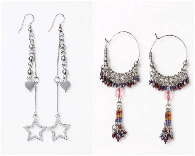 2 Pairs Trendy Fashion Earrings Set