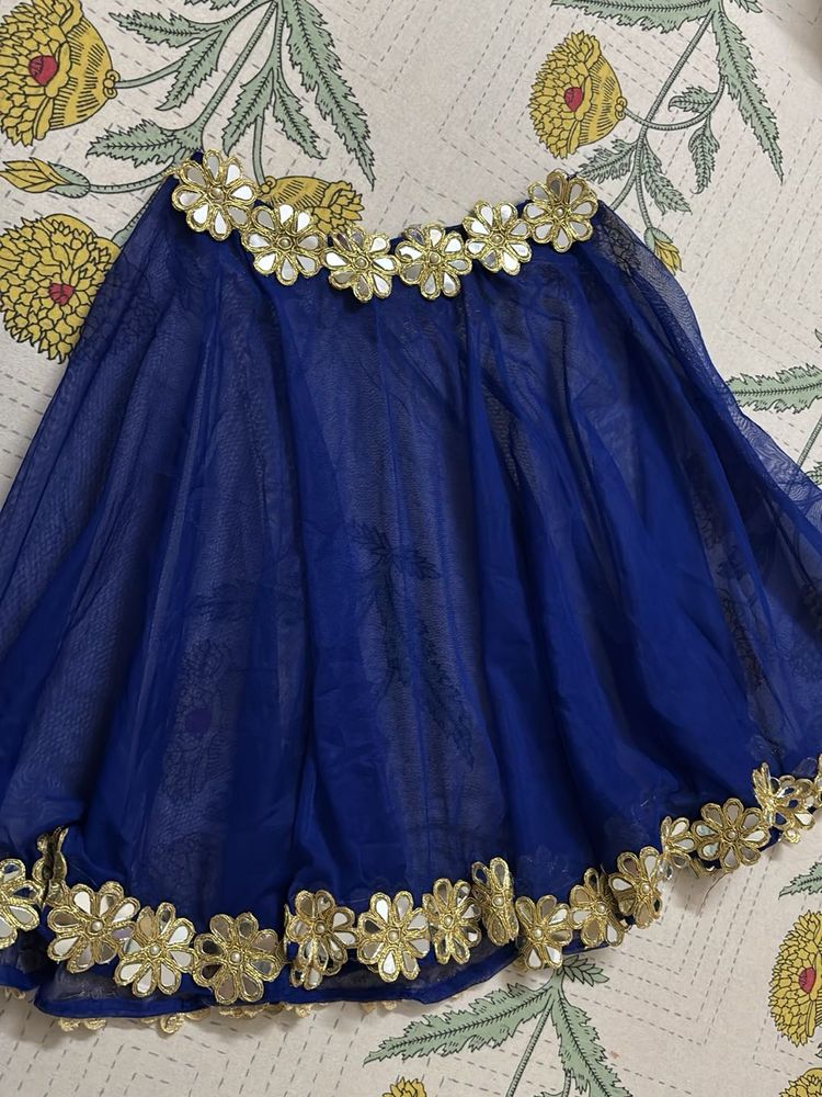 Royal Blue Embellished pochu top