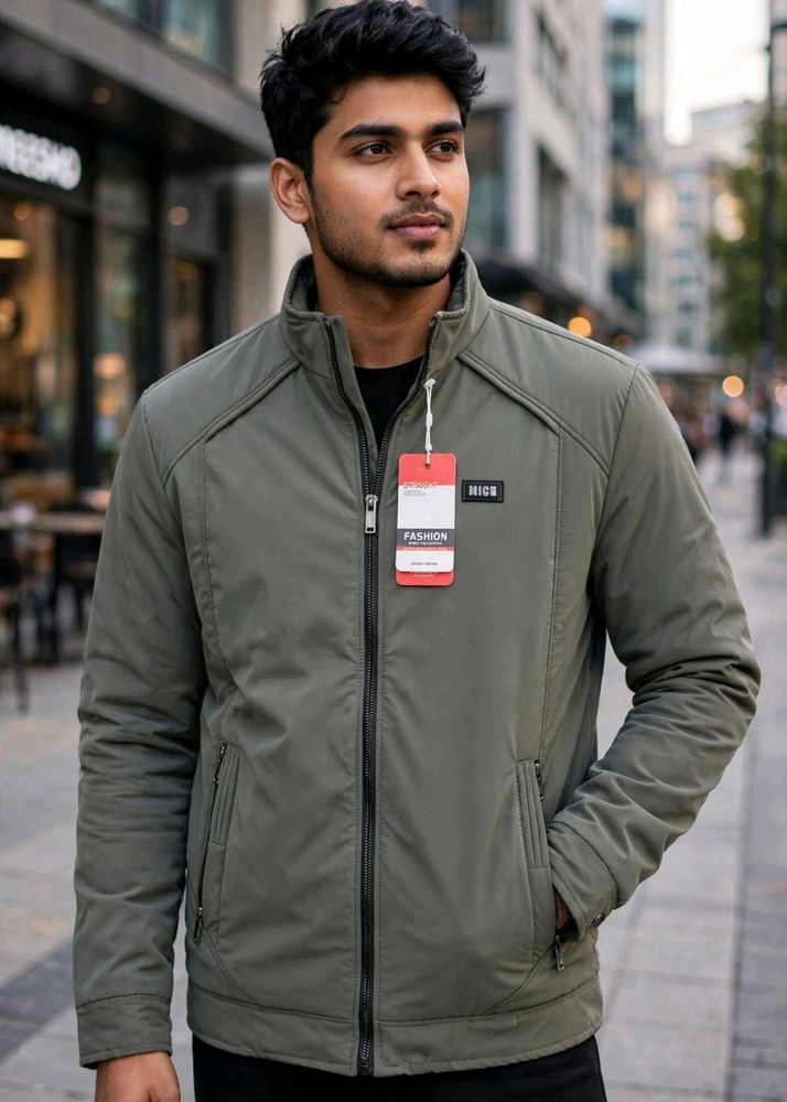 Mens Olive Green NICE Bomber Jacket | Winter