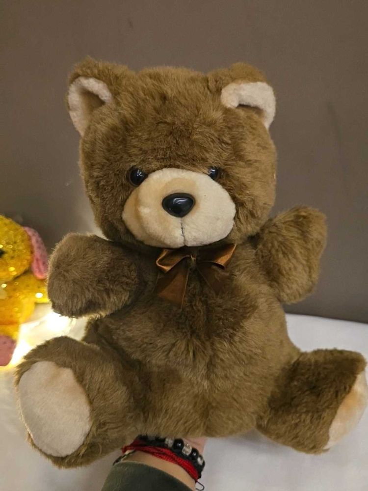 Vintage Brown Teddy Bear hand puppet