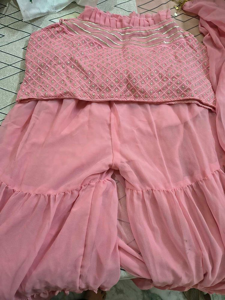 Stunning Pink plazzo Set for Women