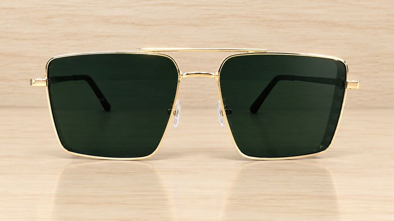 Stylish Gold Frame Square Sunglasses