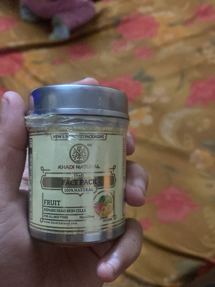 Khadi Fruit Face Pack and hair bun