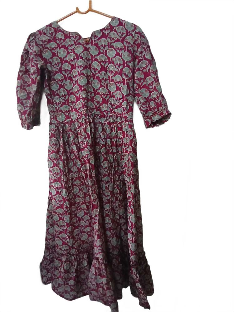 Beautiful Floral Print Maxi Dress