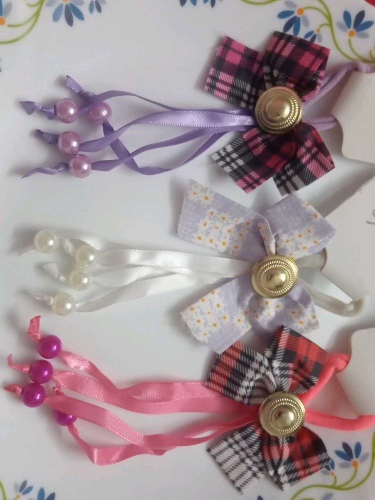 Set of 3 Handmade Hair Bows