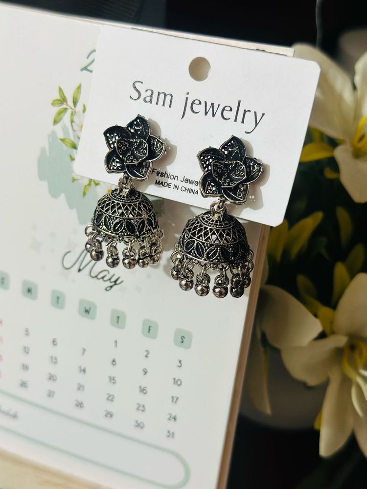 Oxidised Silver Earrings