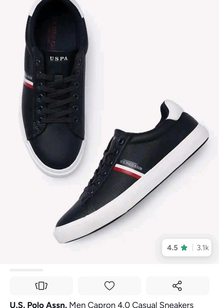 USPA Men's Navy Casual Sneakers