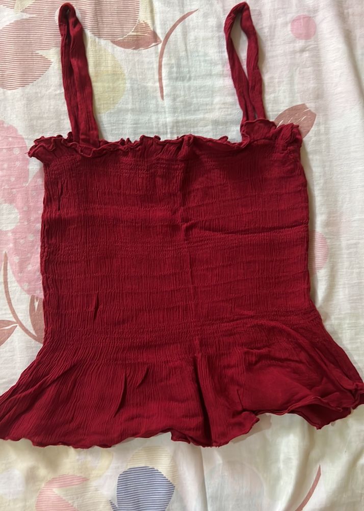 Wine Crop Top