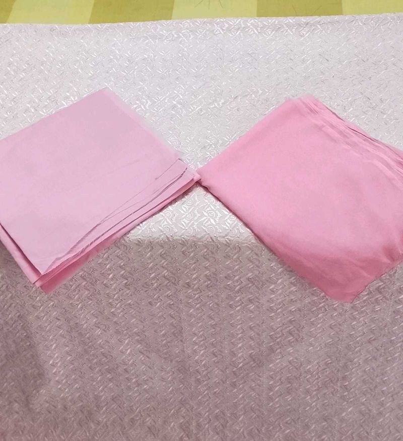 Unstitched heavy Chikankari Pink full suit set