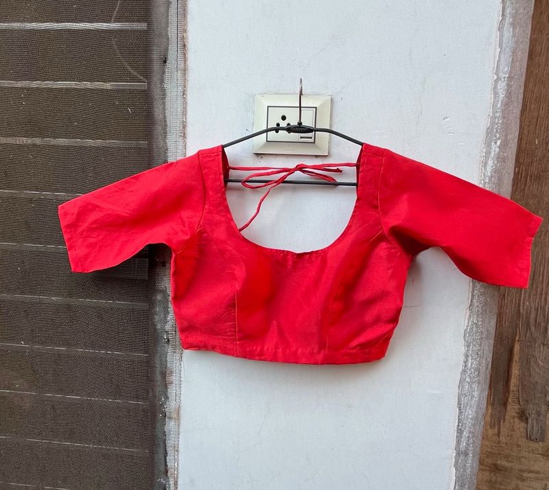 Vibrant Red Ethnic Blouse