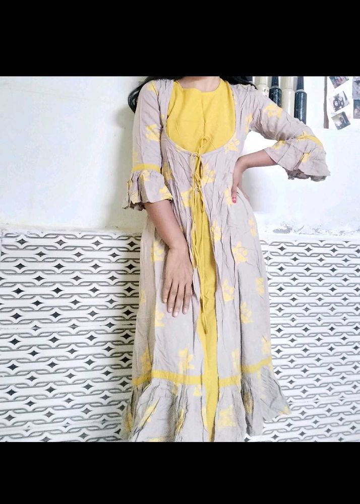 Branded Quality Kurta With Detachable Shrug