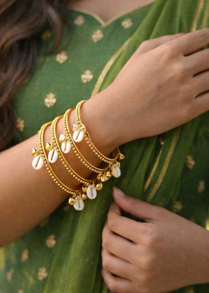 Bohemian Shell &amp; Bell Charm Bangles