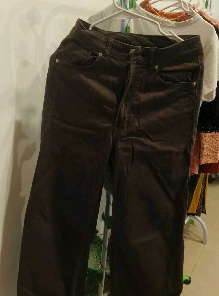 brand new(H&amp;M)Brown Wide Leg Jeans