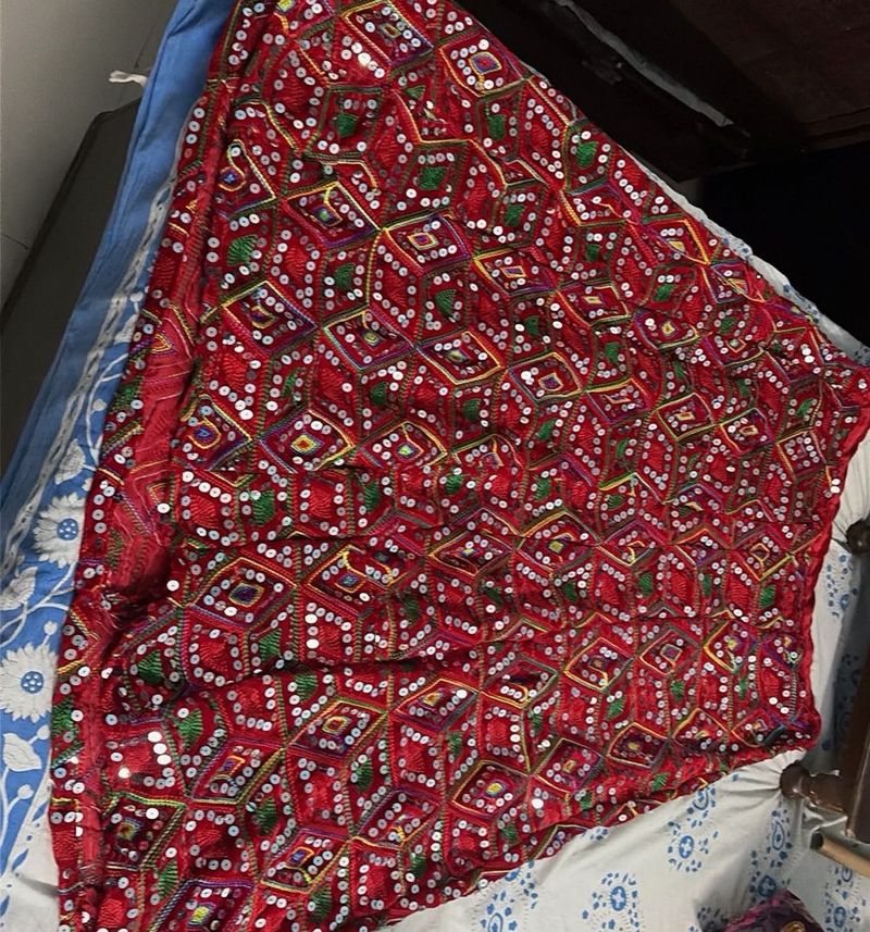 Red Sequin Ethnic skirt