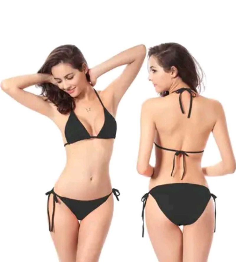 Classic Black Triangle Bikini Set
