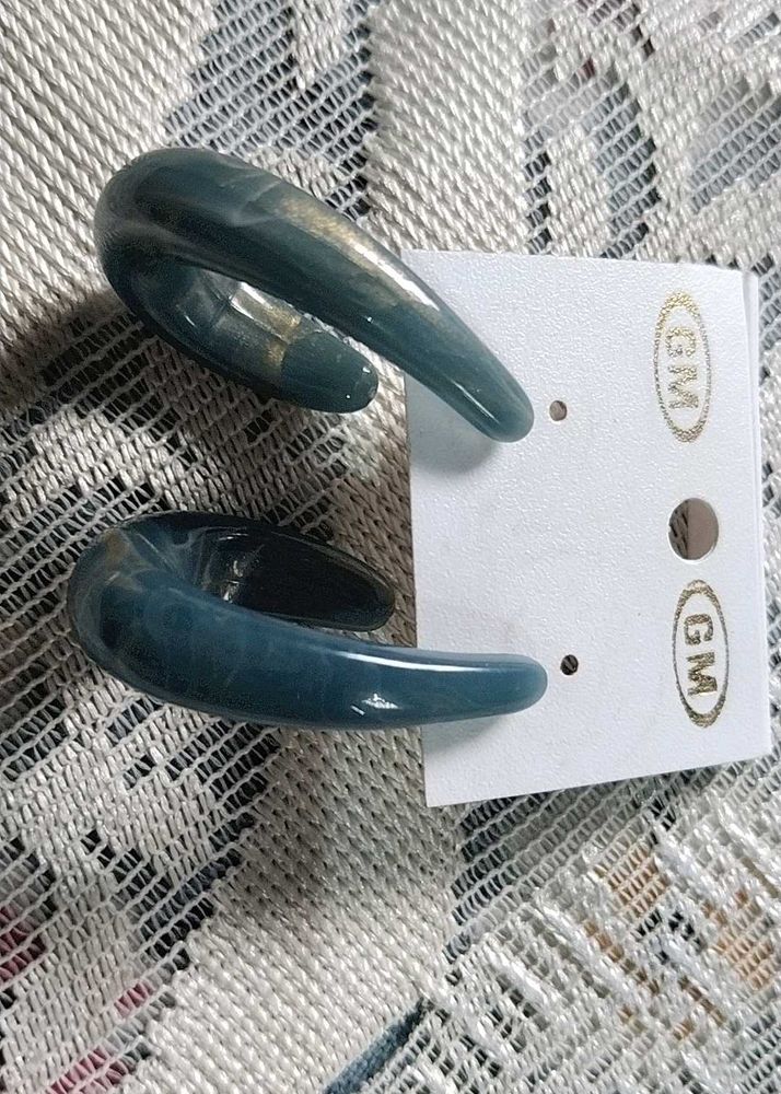 Unique Teal Swirl Earrings