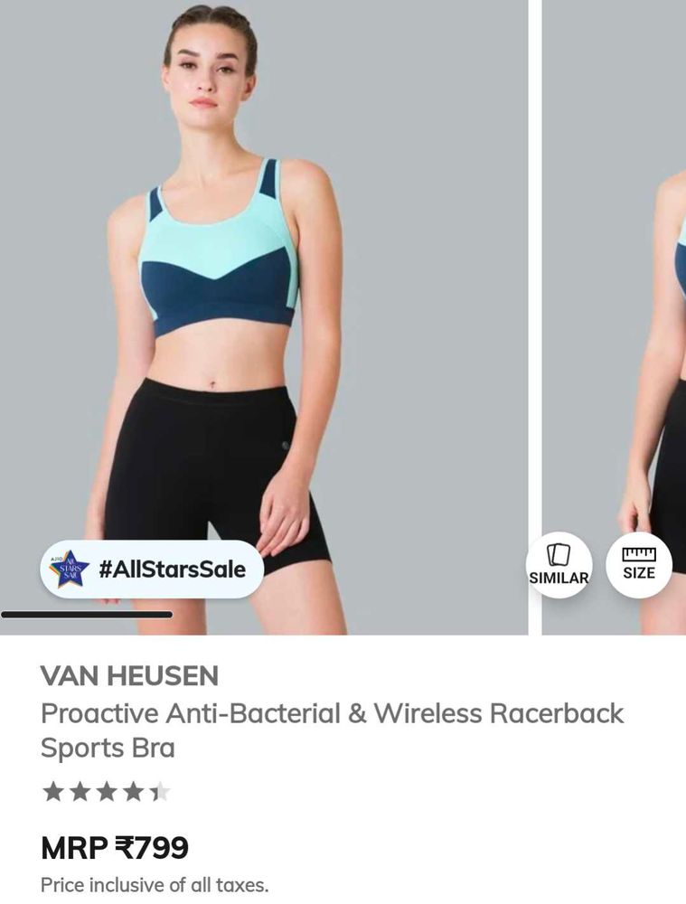 Sports Bras | Van Heusen double layered sports bra | Freeup