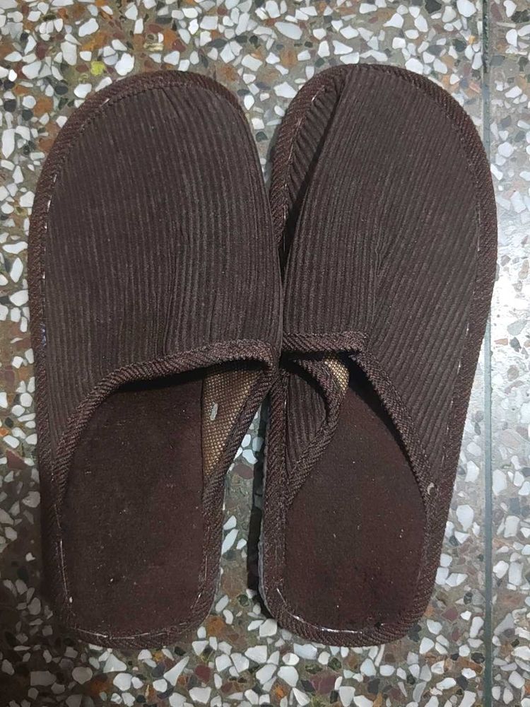 Men's comfortable Brown Corduroy Slippers