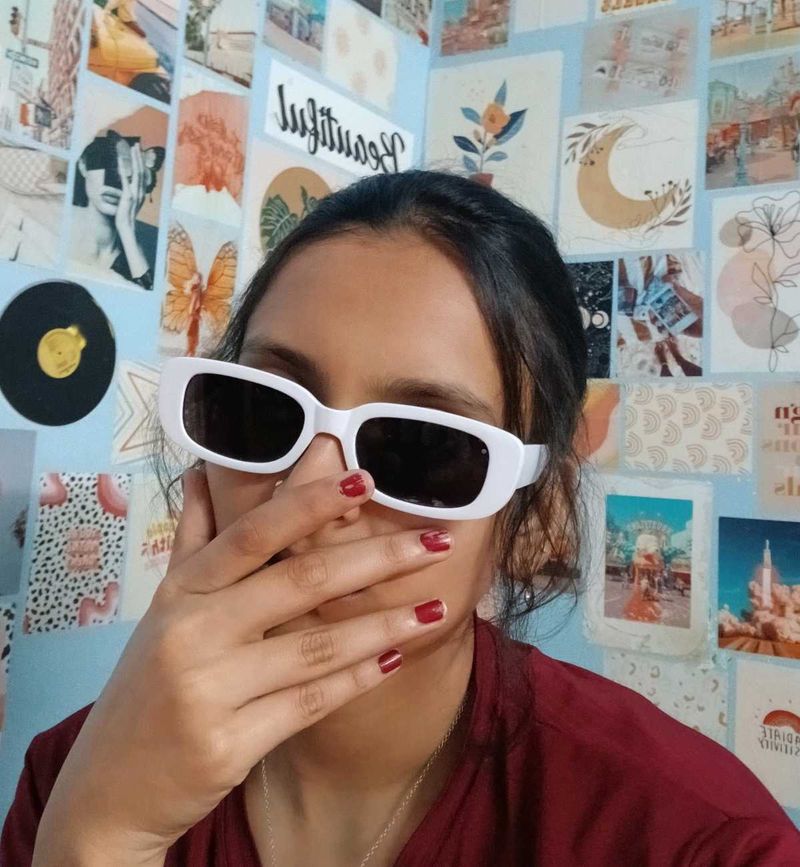 Trendy White Frame Sunglasses