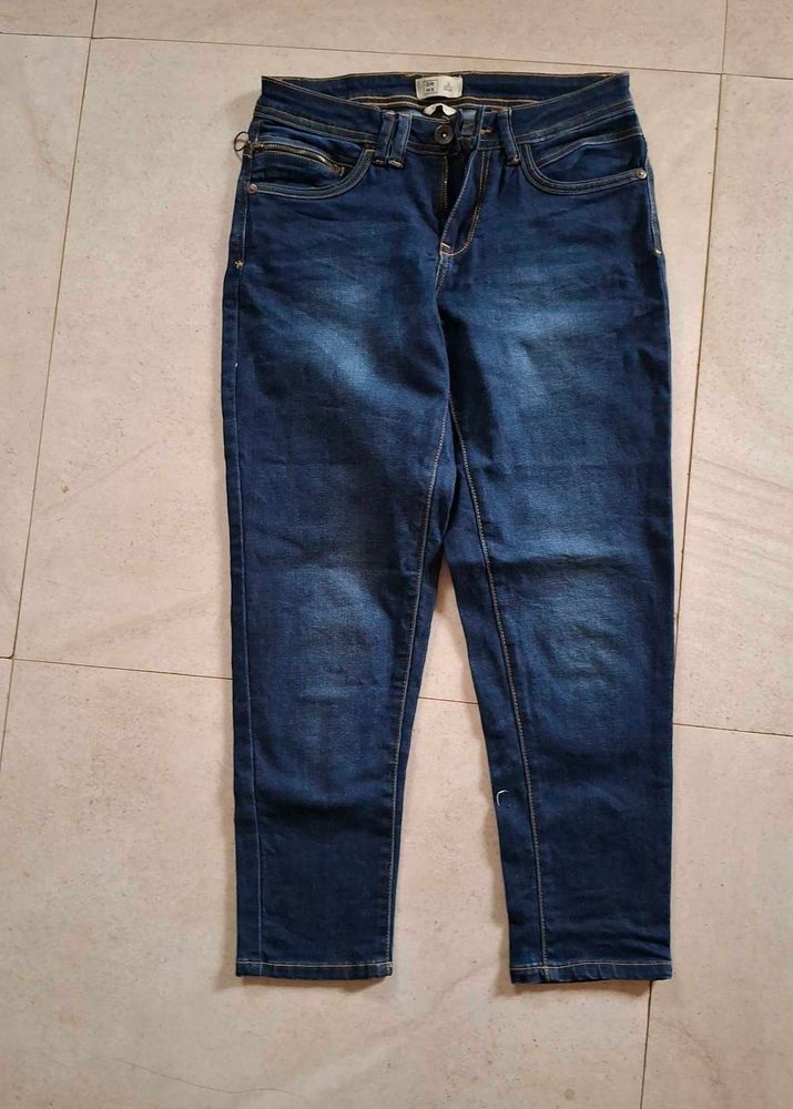 Classic Blue Denim capris