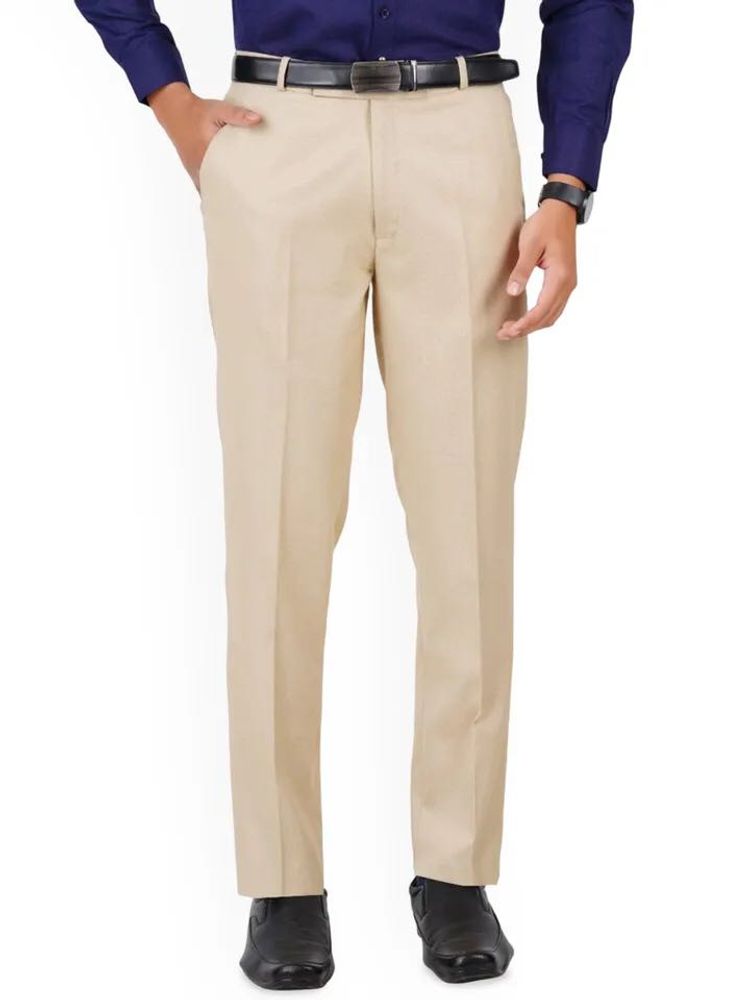 Men's Khaki Formal Trousers