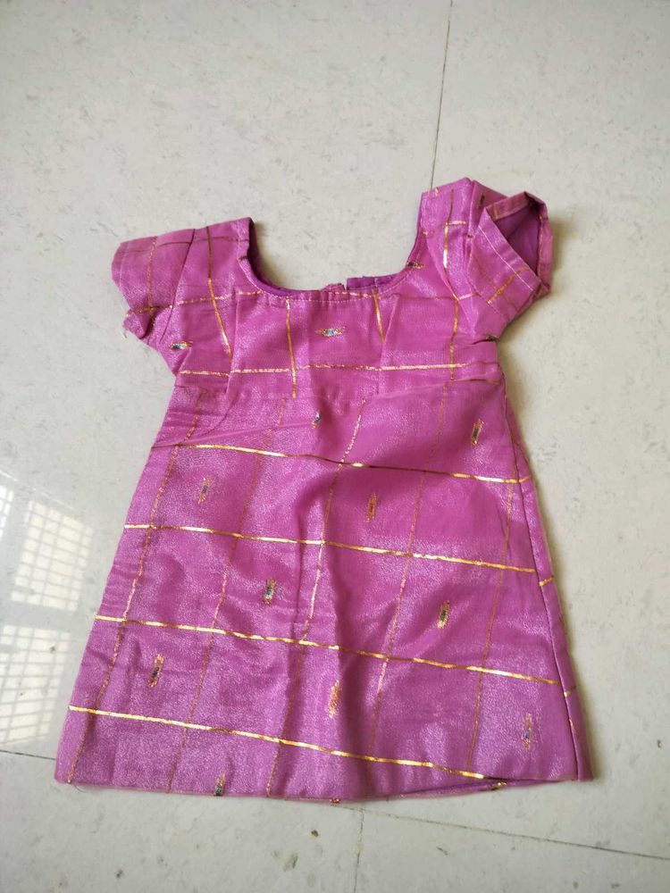 Pink frock for baby girl