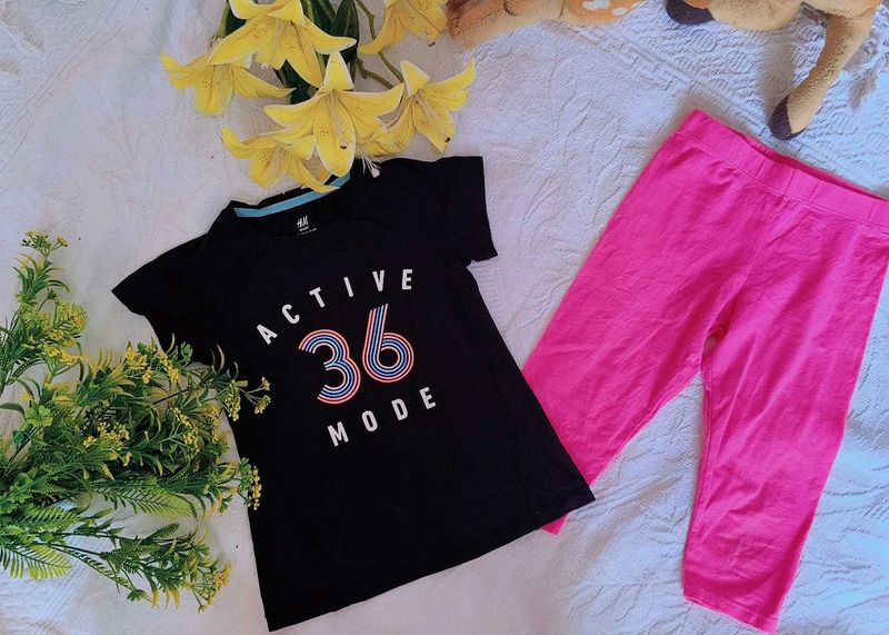 Very Cute N Beautiful H &amp;M Top With Leggings