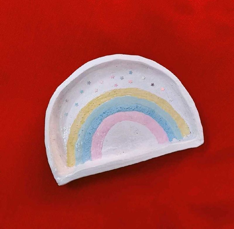 Handmade Rainbow Trinket Dish