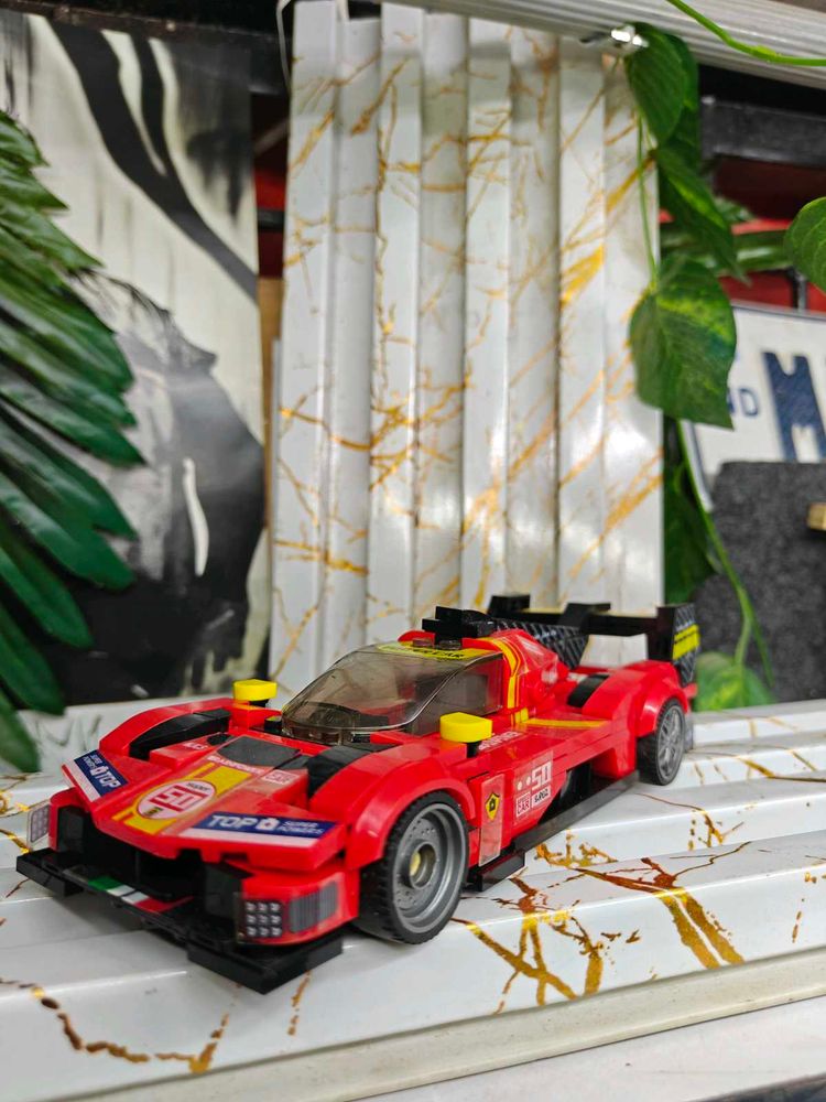 Red Race Car Building Blocks Toy