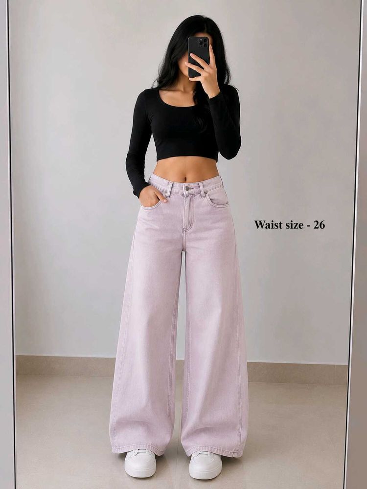 Light Wash Wide Leg Jeans