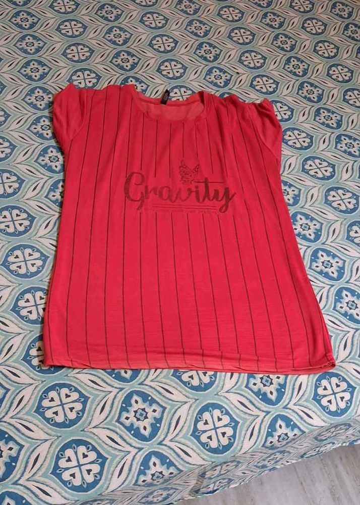 Cute Red Graphic T-Shirt